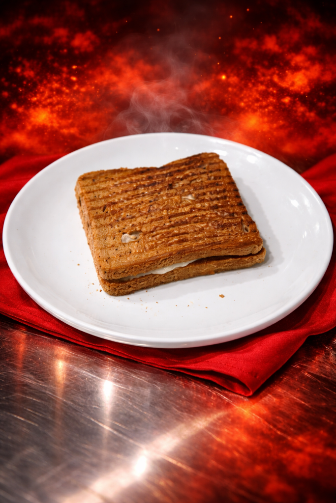 Kepek ekmeğine karışık tost